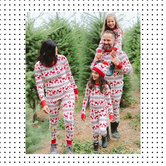 Hanna Andersson - Long John Pajama Set in Dear Deer 12 - Picture 10 of 11